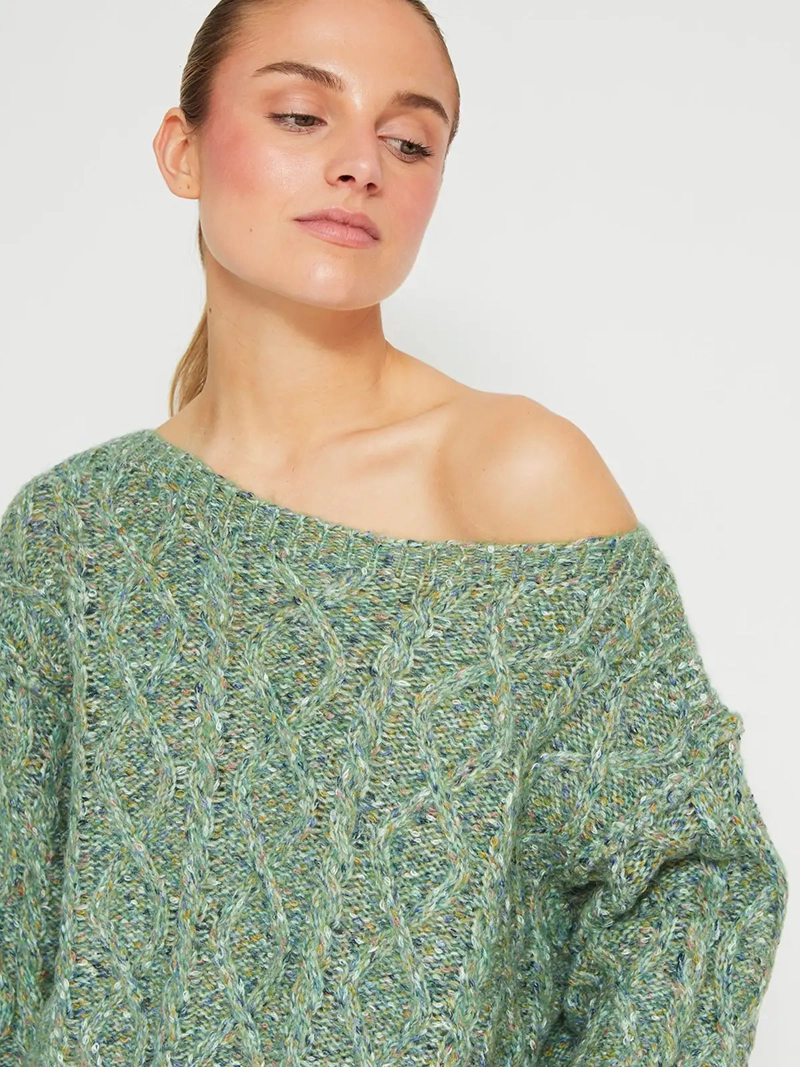 SWEATER MUJER INDEX CUELLO ANCHO MANGA LARGA - 4