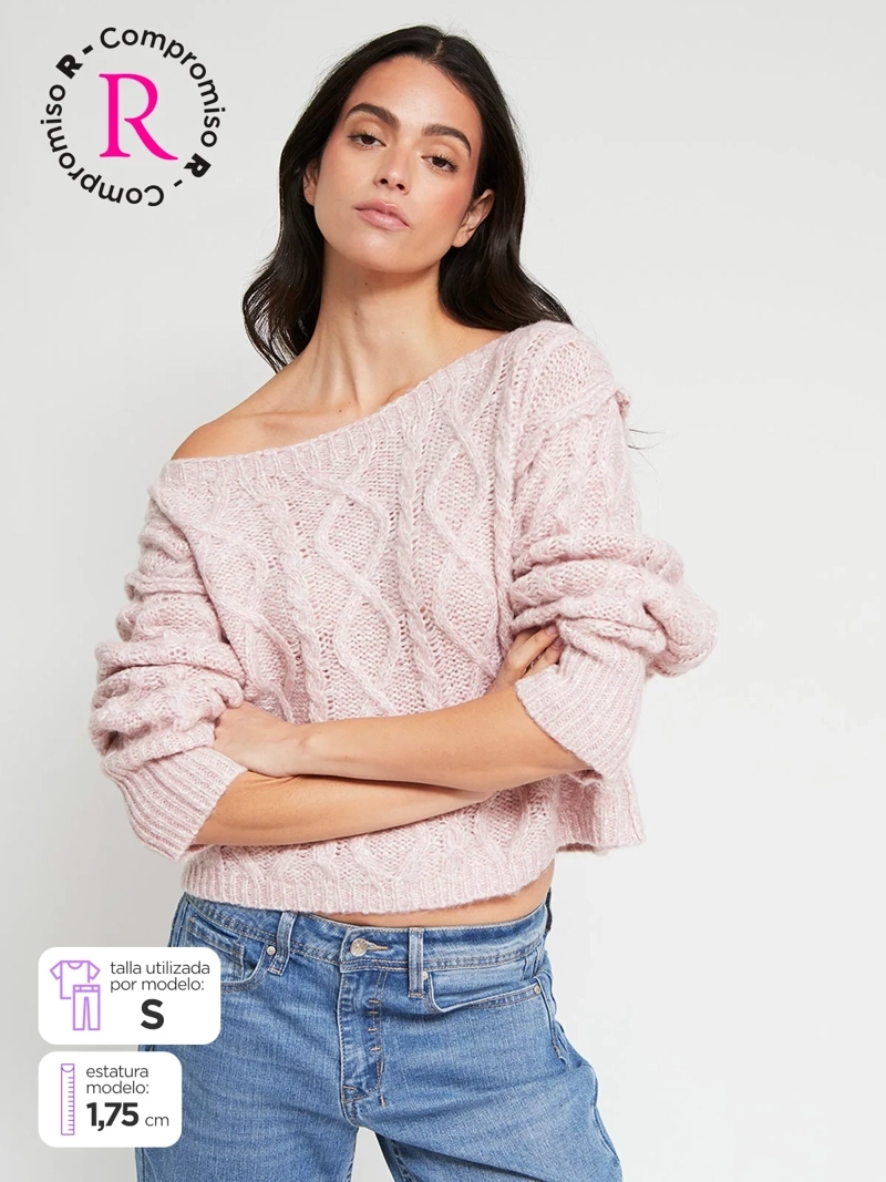 SWEATER MUJER INDEX CUELLO ANCHO MANGA LARGA - 1