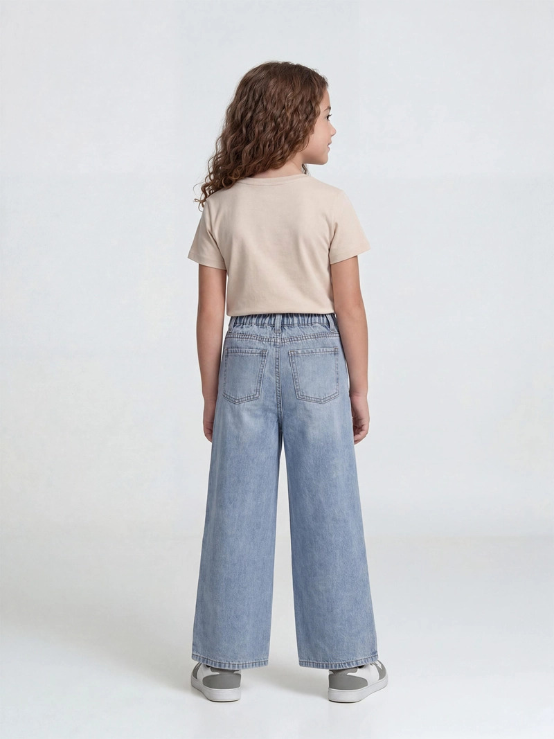 JEANS NIÑA HARVEST WIDE FIT BORDADO - 2