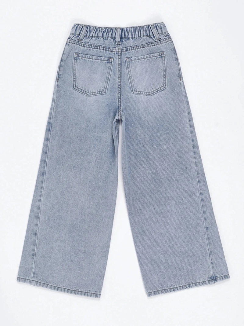 JEANS NIÑA HARVEST WIDE FIT BORDADO - 4