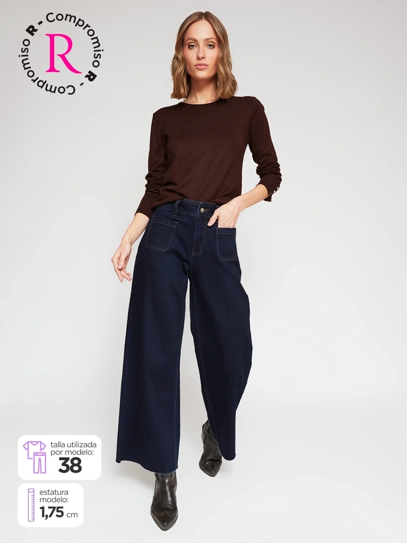 JEANS MUJER MARQUIS ALGODÓN BOTA DOBLADA - 1