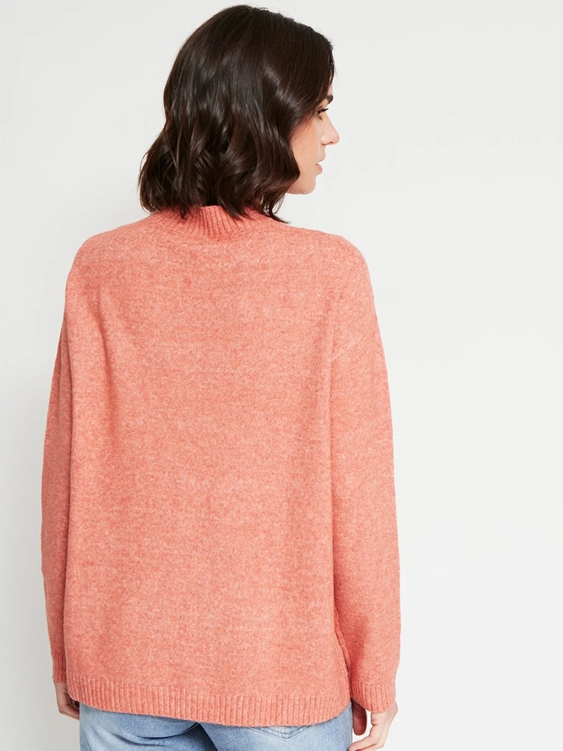 SWEATER MUJER AZIZ CUELLO MOCK MANGA LARGA TRENZADO - 3