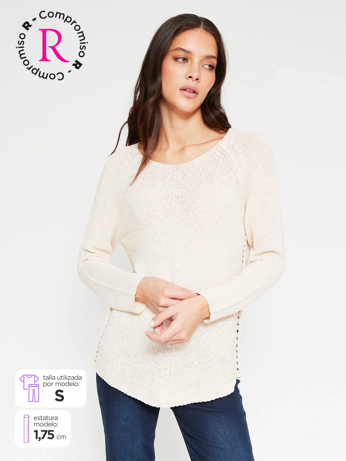 SWEATER MUJER AZIZ MANGA LARGA - 1