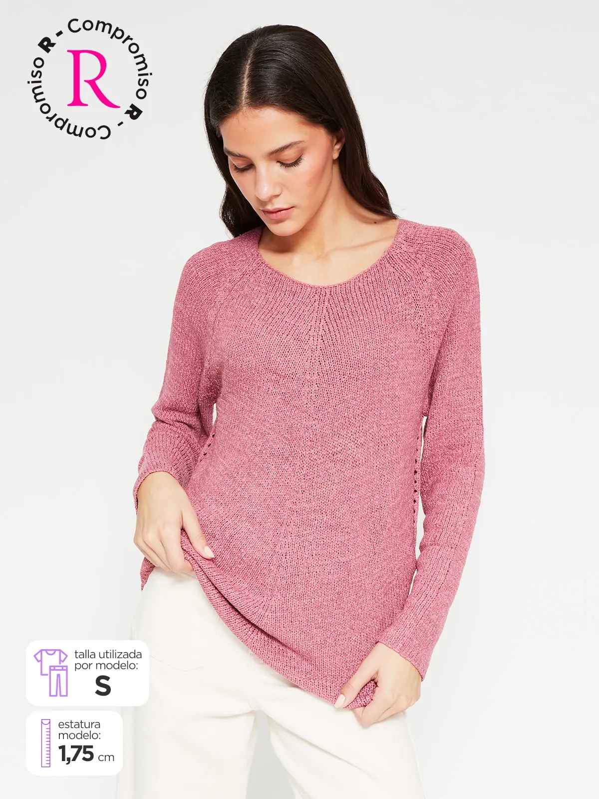 SWEATER MUJER AZIZ MANGA LARGA - 1