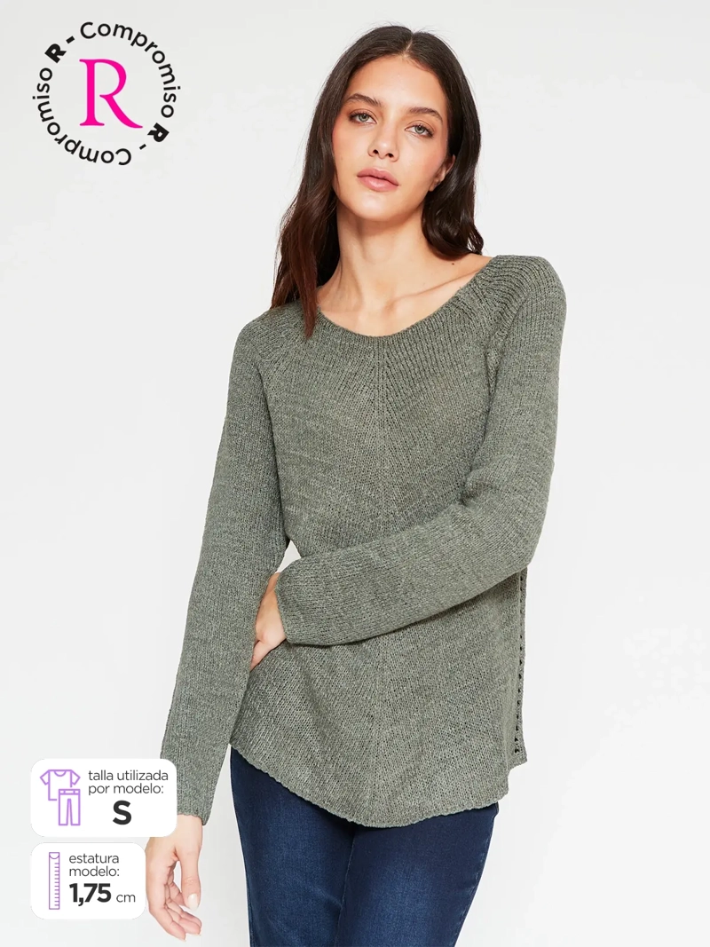 SWEATER MUJER AZIZ MANGA LARGA - 1