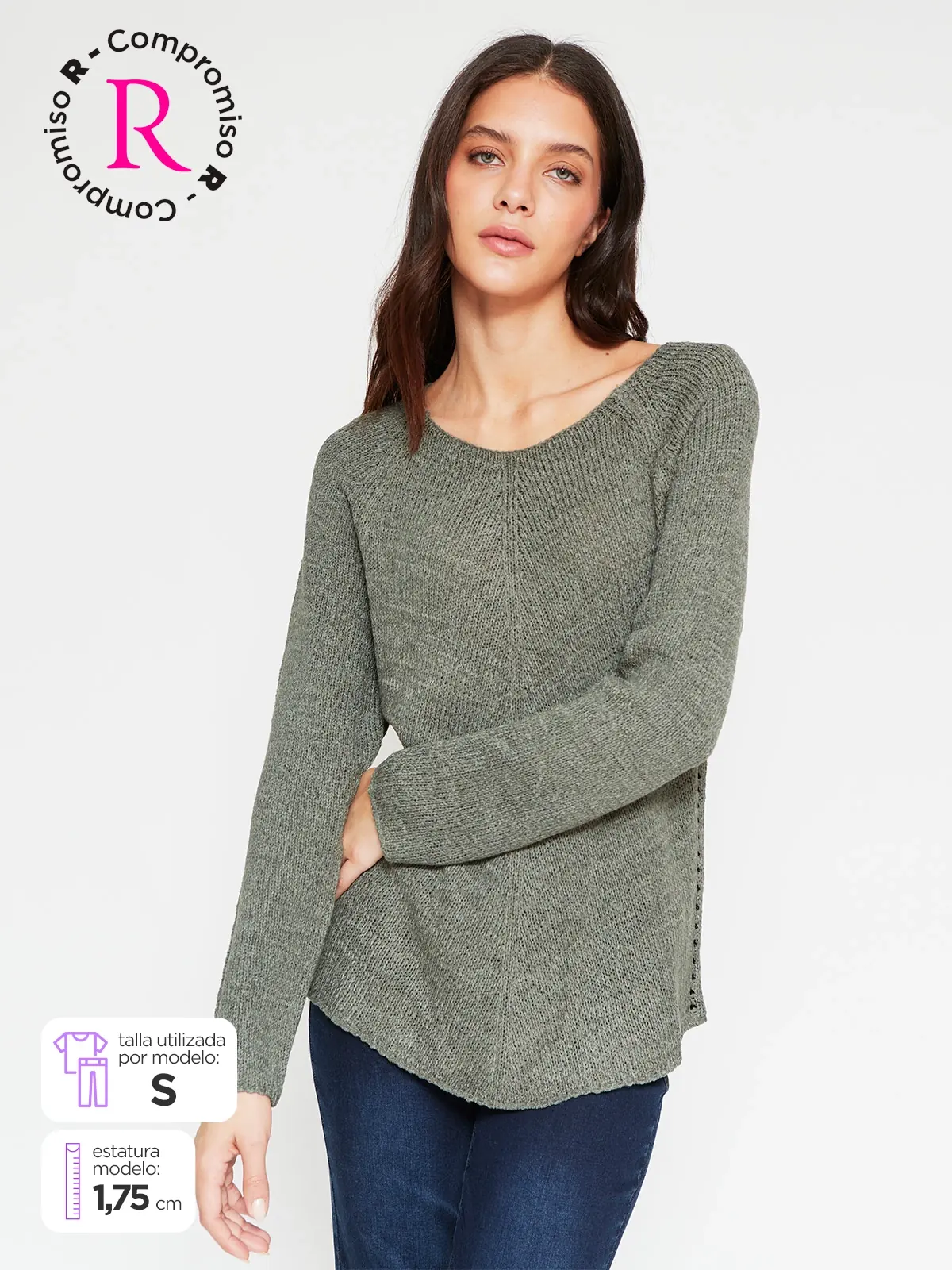 SWEATER MUJER AZIZ MANGA LARGA
