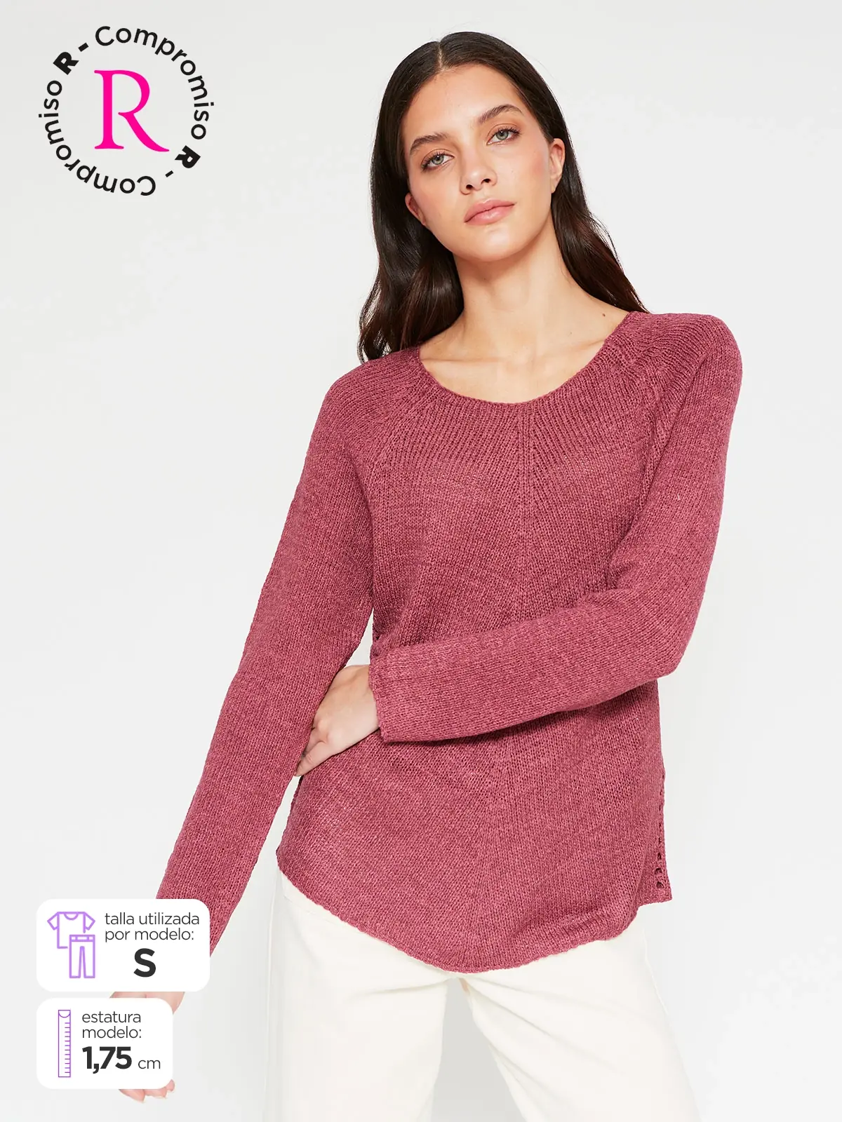 SWEATER MUJER AZIZ MANGA LARGA