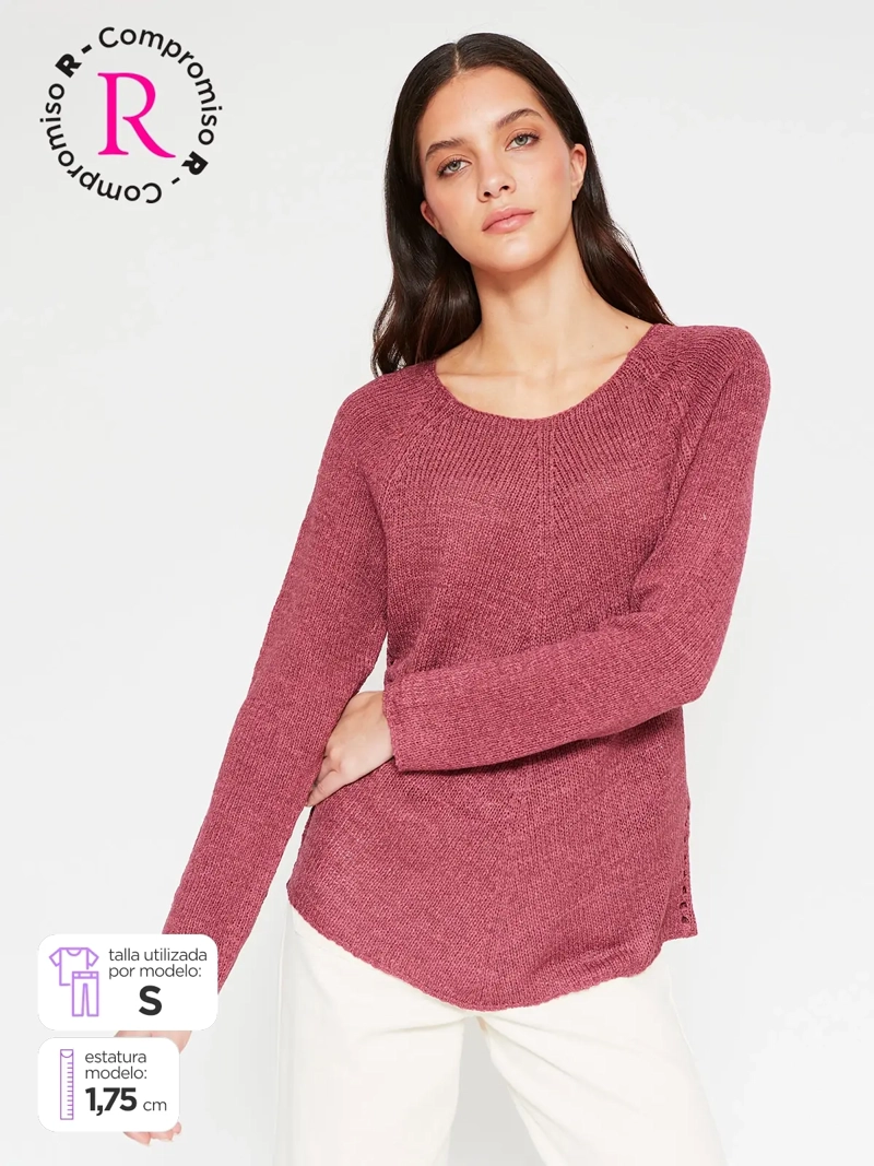 SWEATER MUJER AZIZ MANGA LARGA