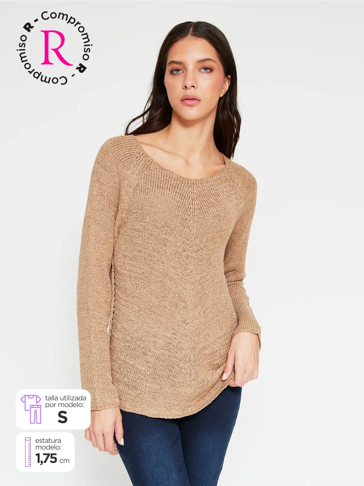 SWEATER MUJER AZIZ MANGA LARGA