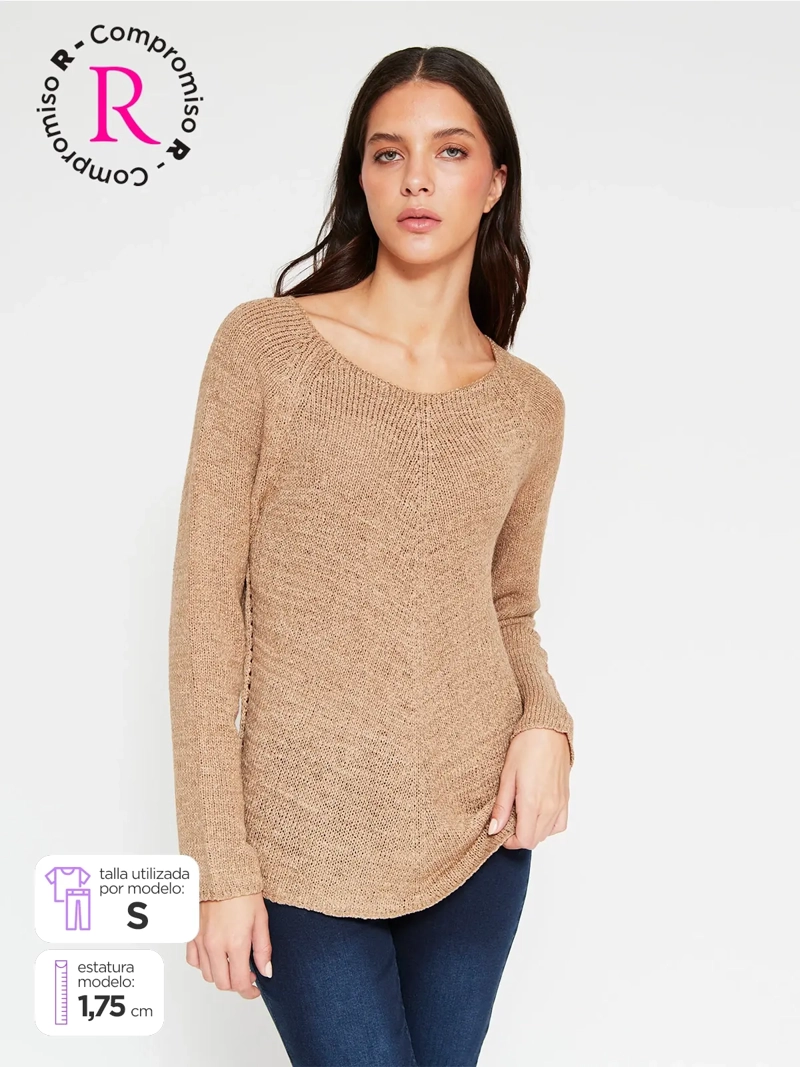 SWEATER MUJER AZIZ MANGA LARGA - 1
