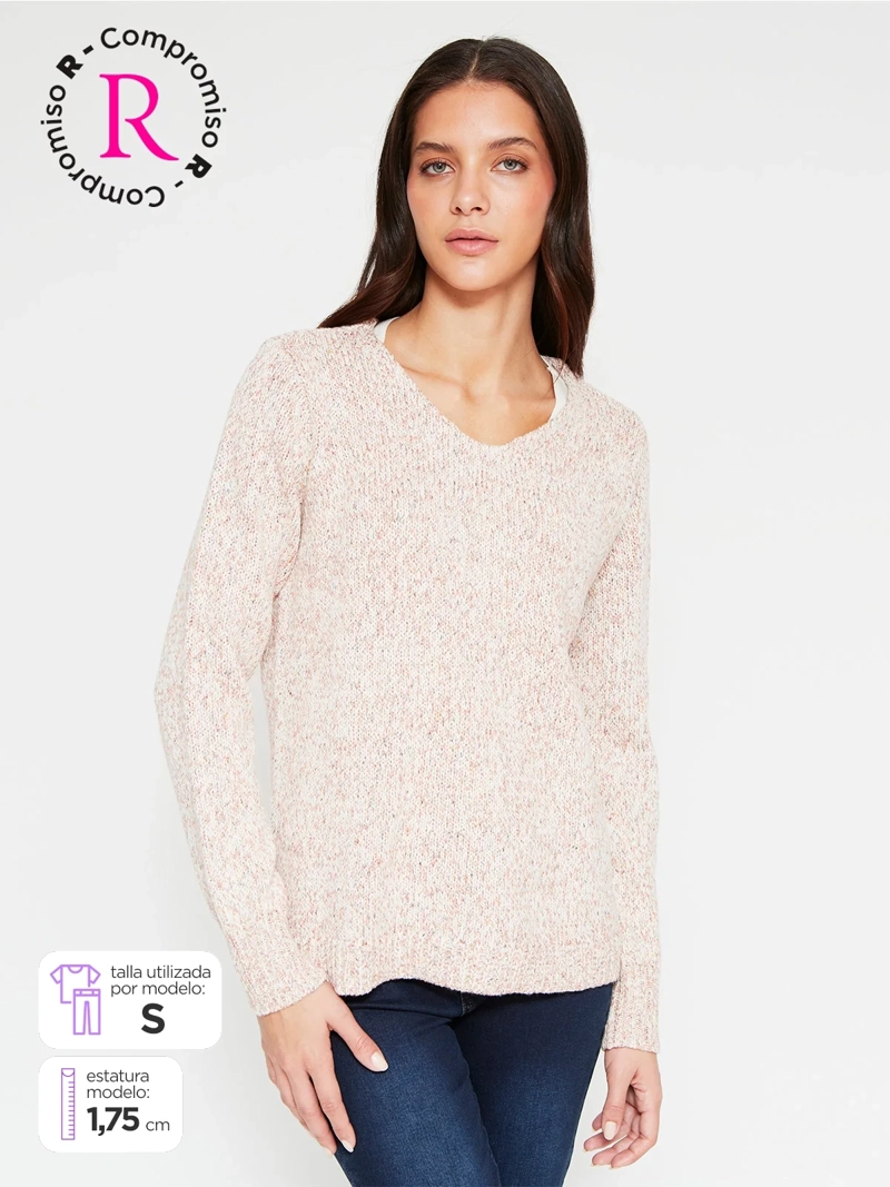 SWEATER MUJER AZIZ ALGODÓN MANGA LARGA - 1