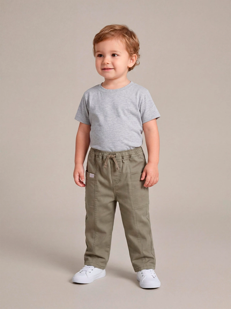 PANTALÓN NIÑO BABY HARVEST ALGODÓN GABARDINA - 1