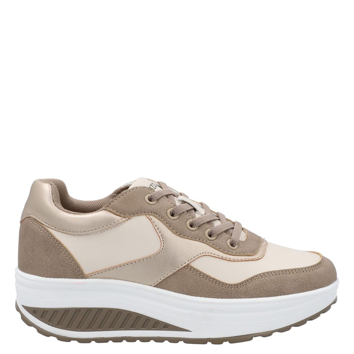 ZAPATILLAS MUJER AZALEIA CASUALES BEIGE WHITNEY - 1