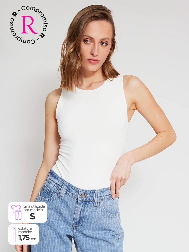 BODY MUJER INDEX HALTER SIN MANGAS