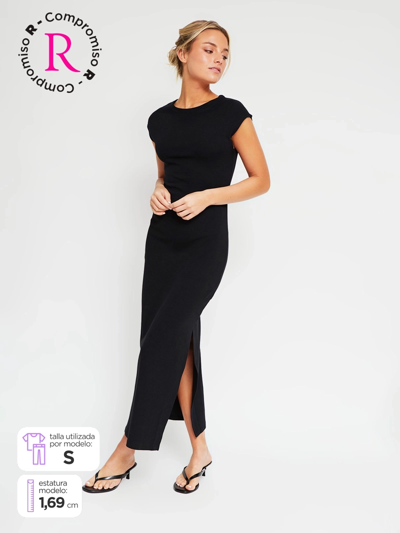 VESTIDO MUJER INDEX ALGODÓN LARGO