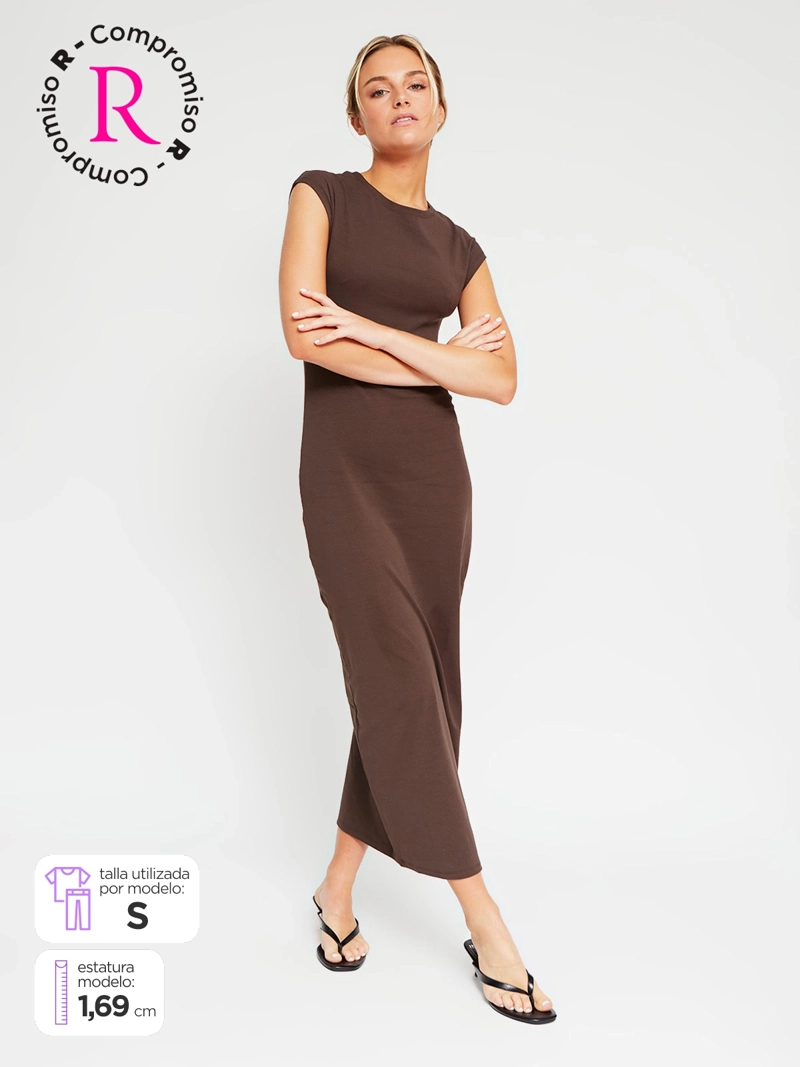 VESTIDO MUJER INDEX ALGODÓN LARGO