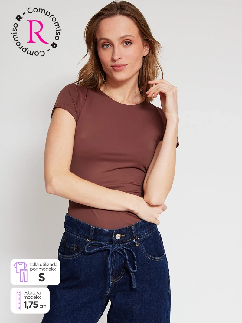 BODY MUJER INDEX MANGA CORTA BÁSICO