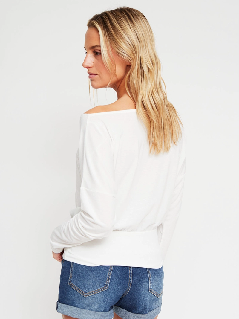 POLERA MUJER INDEX MANGA LARGA ASIMÉTRICA - 2