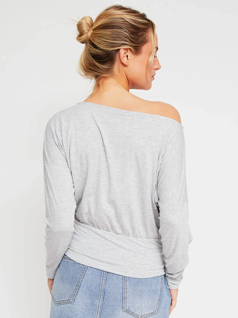 POLERA MUJER INDEX MANGA LARGA ASIMÉTRICA - 2