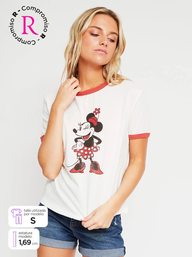 POLERA MUJER INDEX ALGODÓN MANGA CORTA