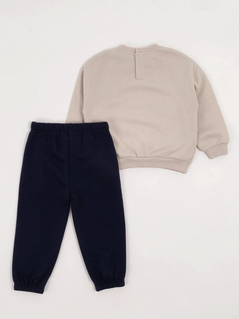 CONJUNTO POLERÓN + PANTALÓN DE BUZO NIÑO BABY HARVEST ALGODÓN  - 4
