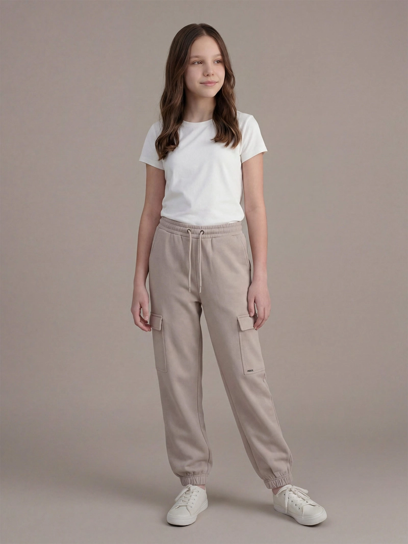 PANTALÓN DE BUZO NIÑA INDEX TEEN CARGO - 1