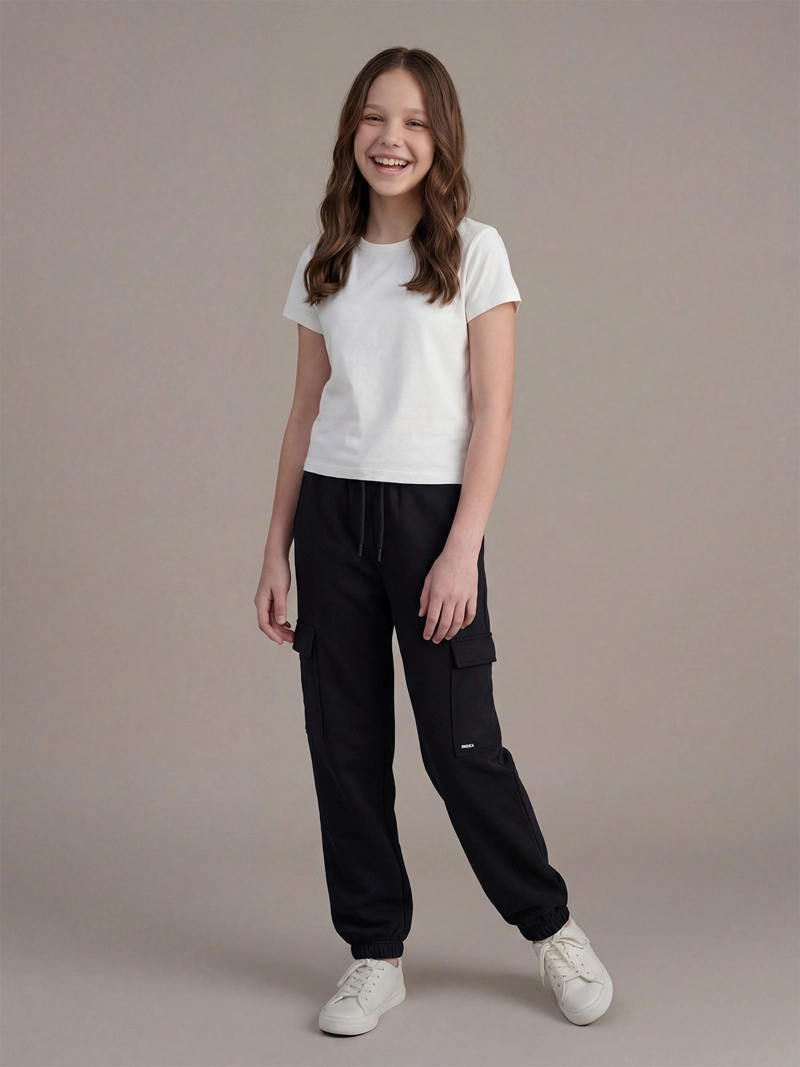 PANTALÓN DE BUZO NIÑA INDEX TEEN CARGO - 1