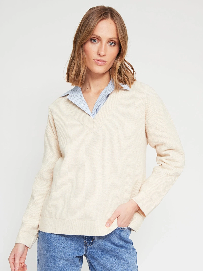SWEATER MUJER MARQUIS CUELLO EN V - 2