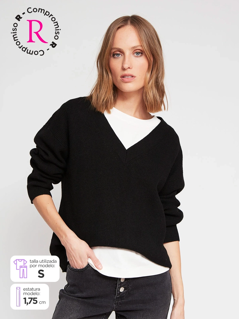 SWEATER MUJER MARQUIS CUELLO EN V - 2