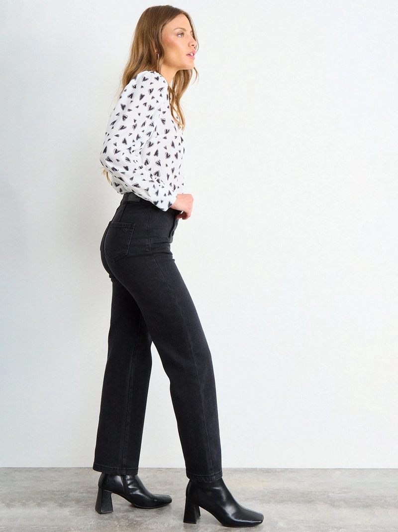 JEANS MUJER IO ALGODÓN LISO - 2