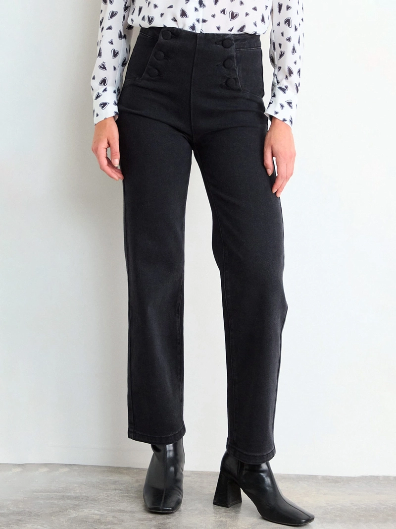 JEANS MUJER IO ALGODÓN LISO - 3
