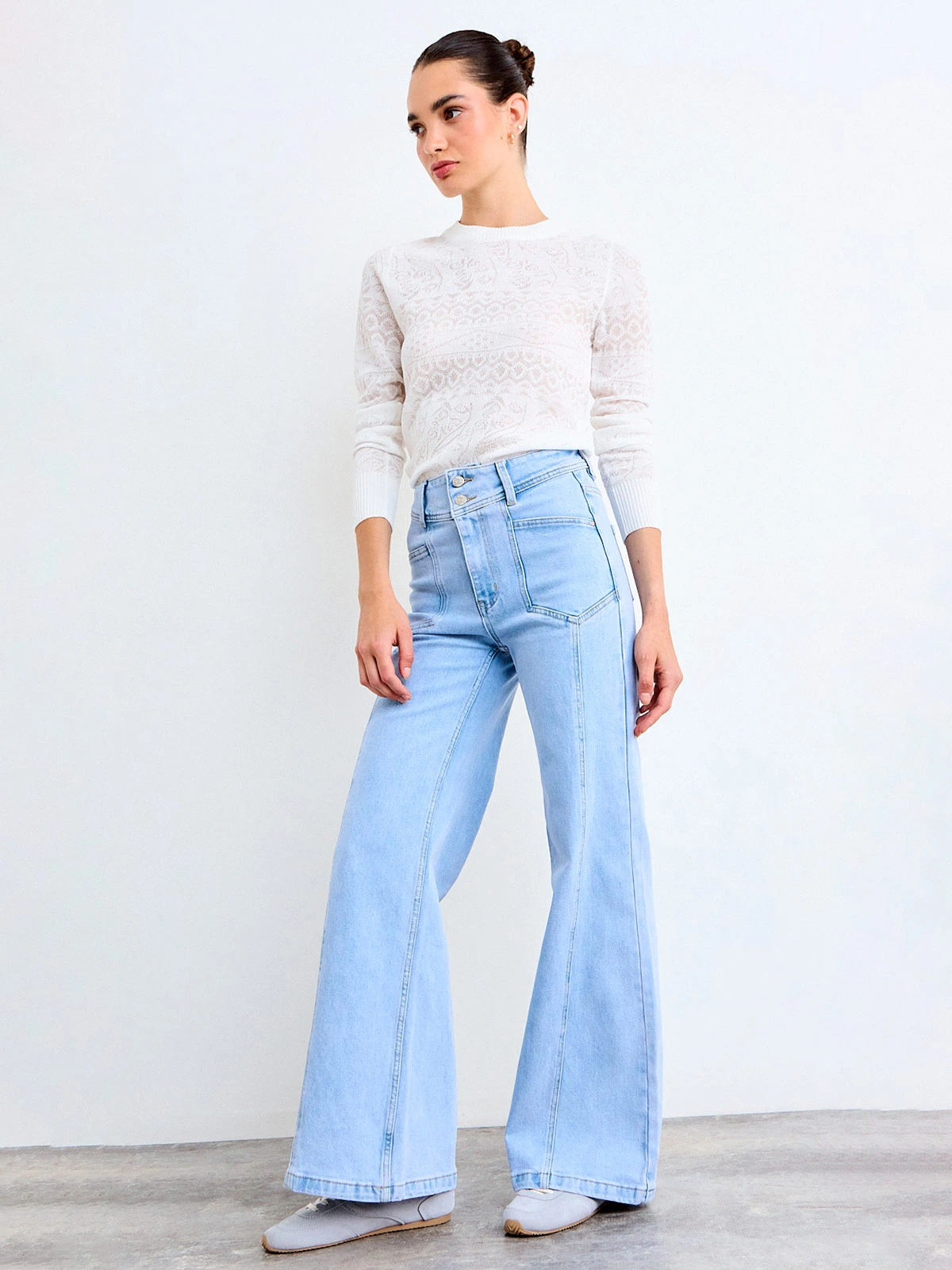 JEANS MUJER IO ALGODÓN LISO - 1