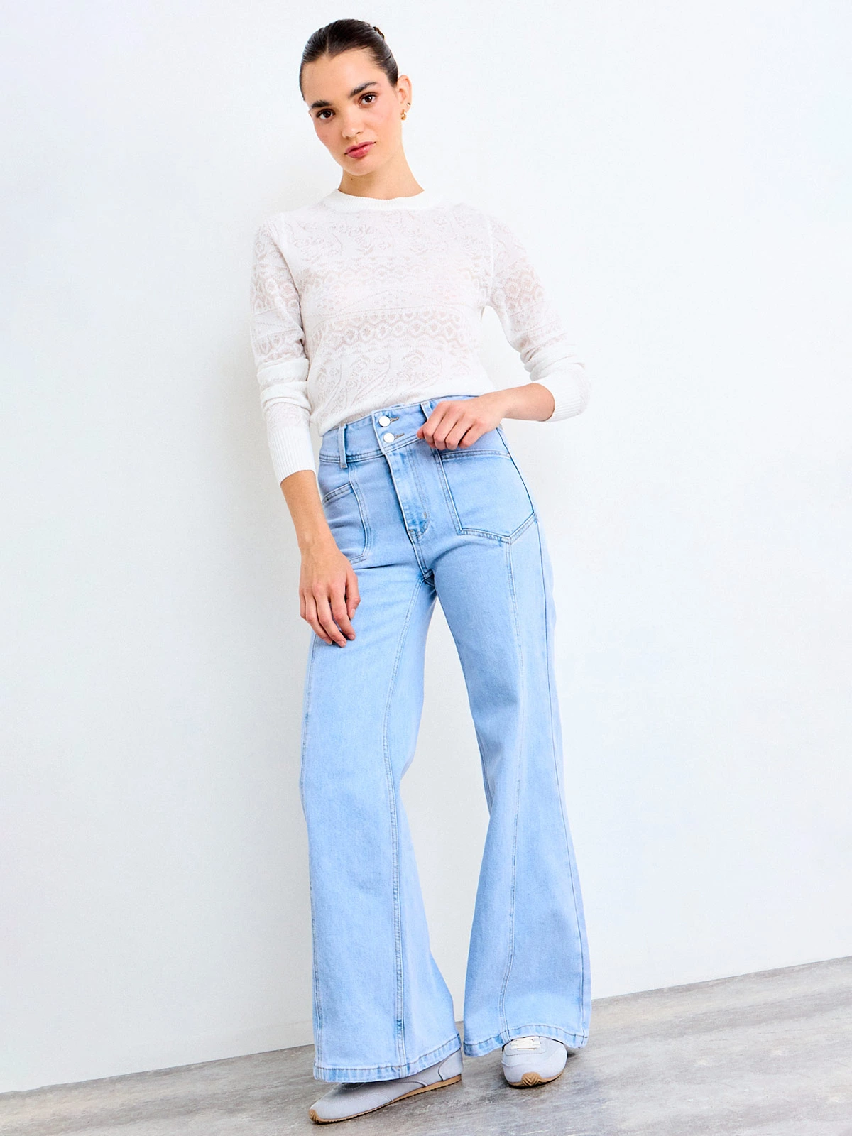 JEANS MUJER IO ALGODÓN LISO - 2