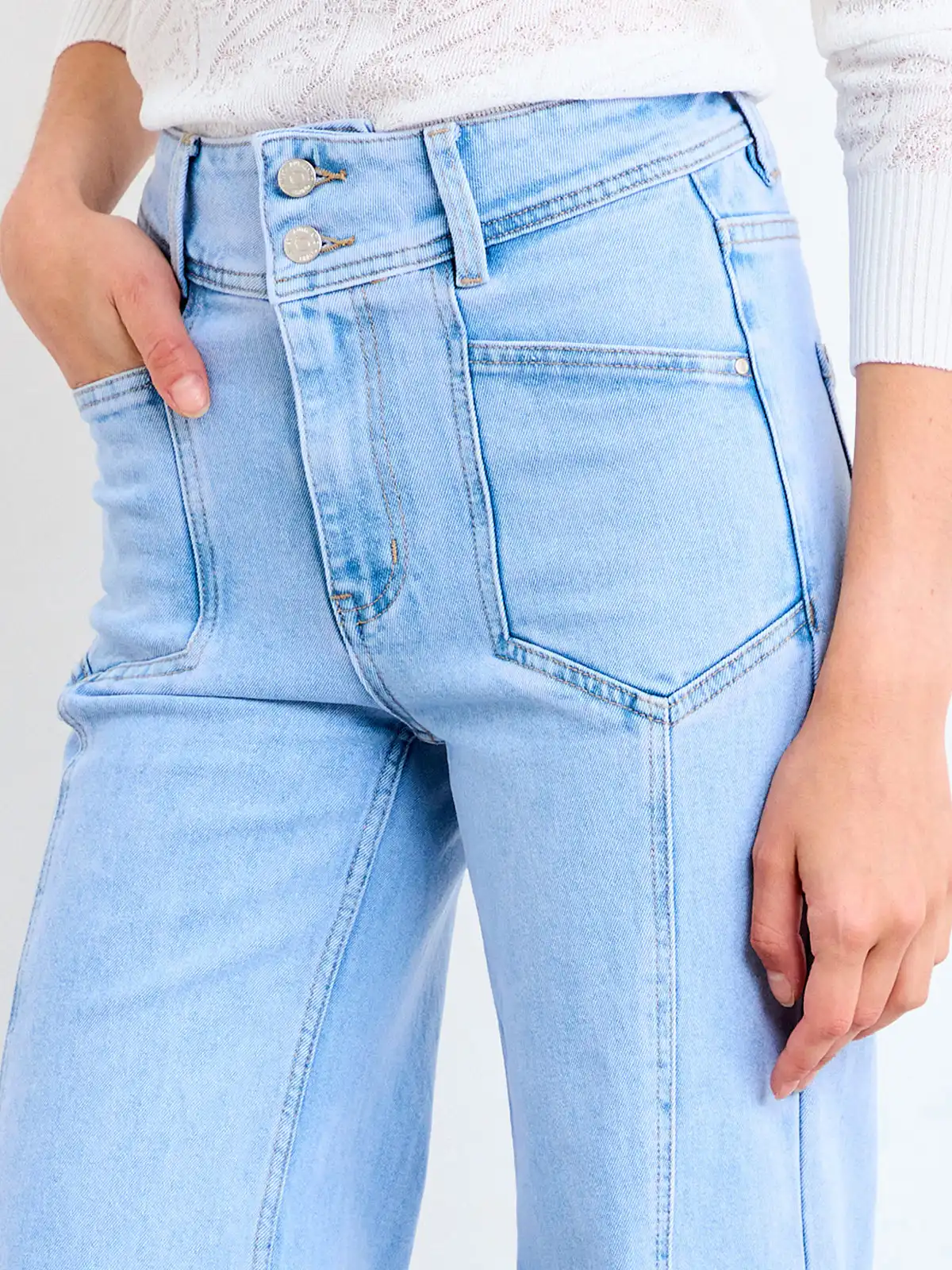 JEANS MUJER IO ALGODÓN LISO - 5