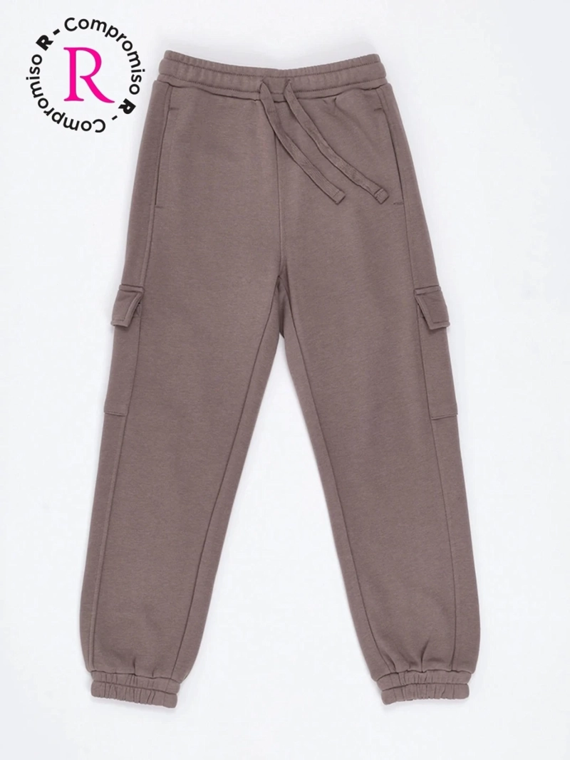 PANTALÓN DE BUZO NIÑO HARVEST BOLSILLO CARGO - 3