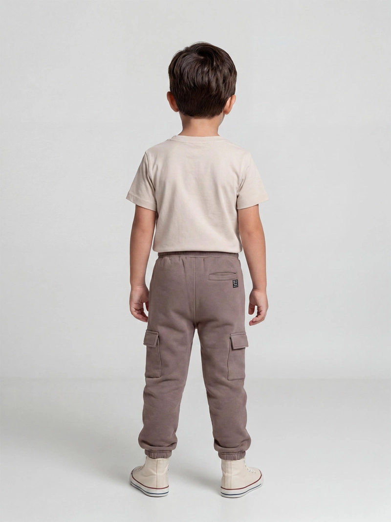 PANTALÓN DE BUZO NIÑO HARVEST BOLSILLO CARGO - 2