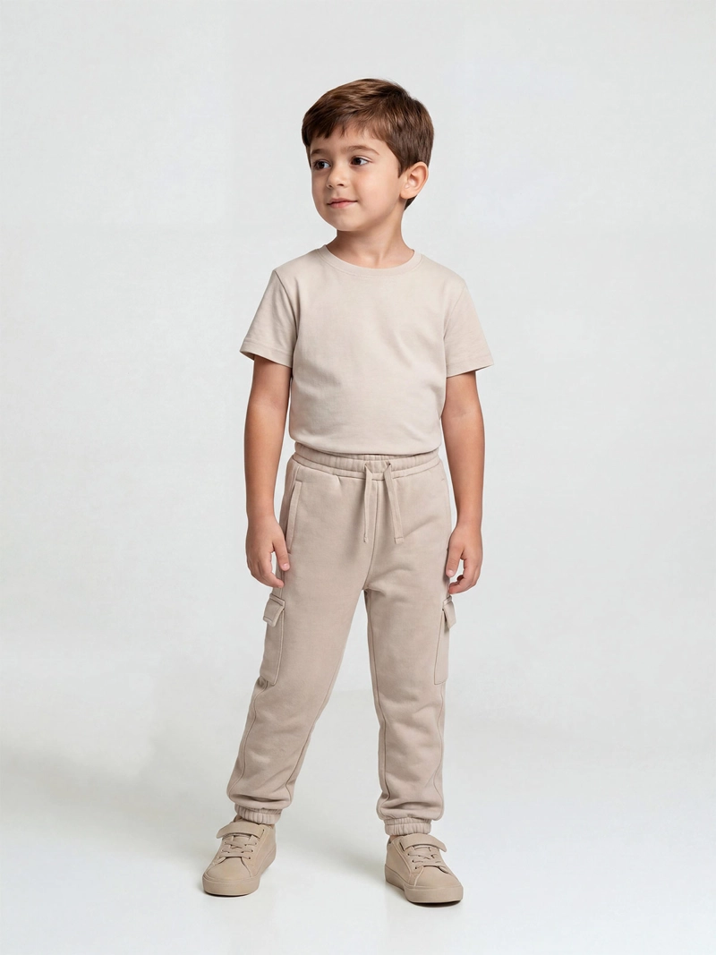 PANTALÓN DE BUZO NIÑO HARVEST BOLSILLO CARGO - 1