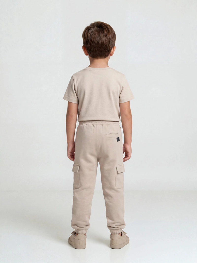 PANTALÓN DE BUZO NIÑO HARVEST BOLSILLO CARGO - 2