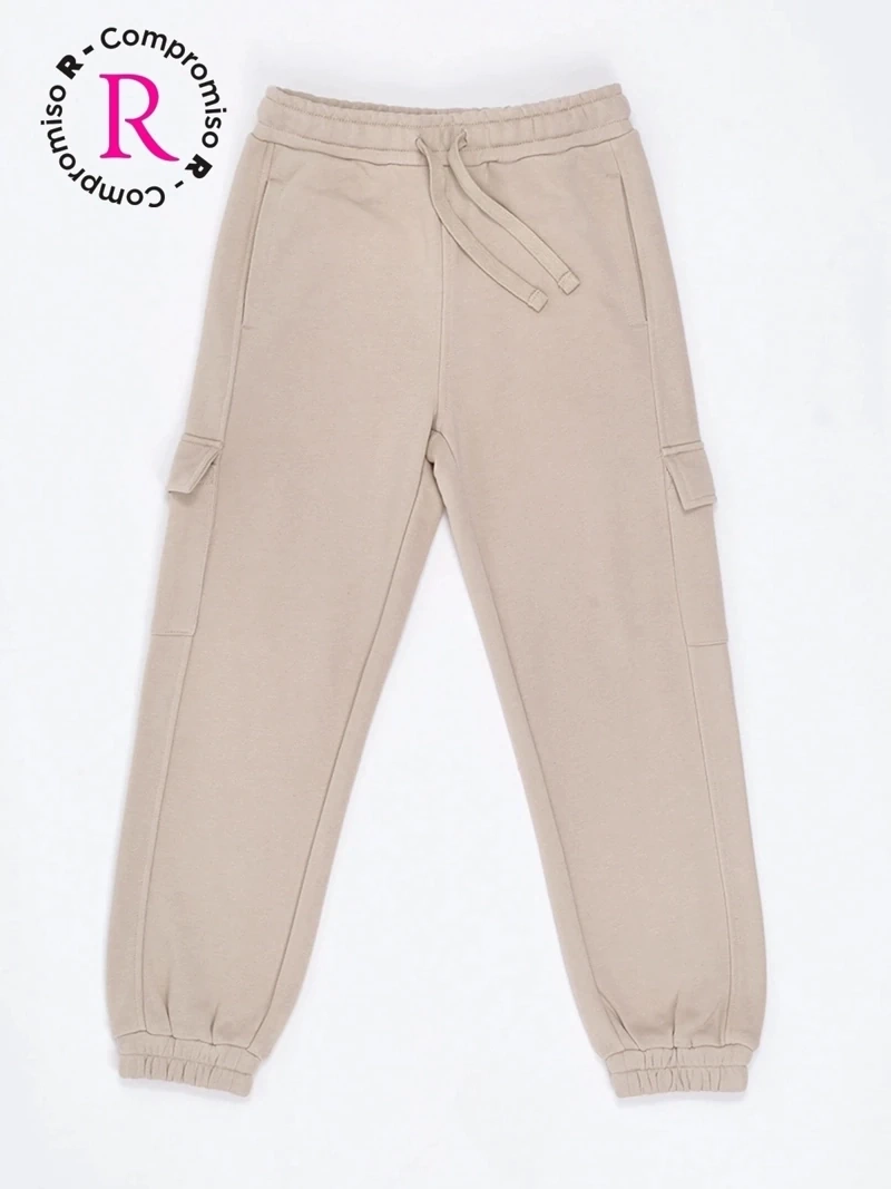 PANTALÓN DE BUZO NIÑO HARVEST BOLSILLO CARGO - 3