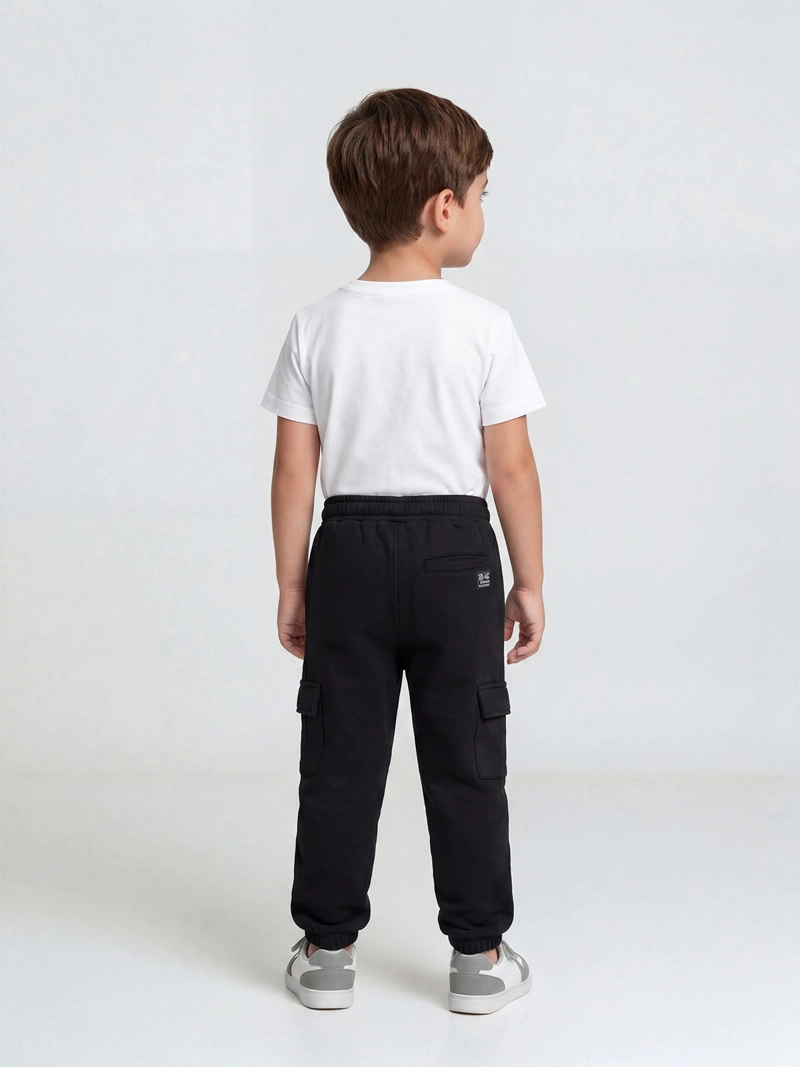 PANTALÓN DE BUZO NIÑO HARVEST BOLSILLO CARGO - 2