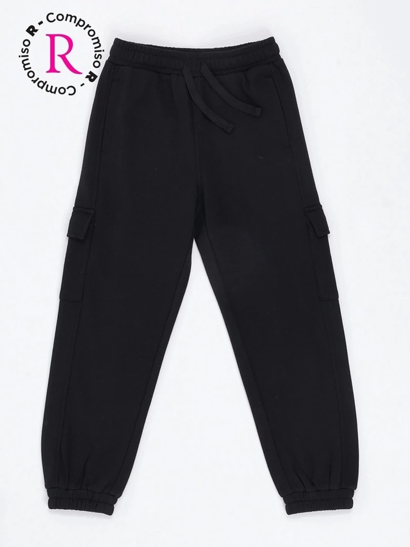 PANTALÓN DE BUZO NIÑO HARVEST BOLSILLO CARGO - 3