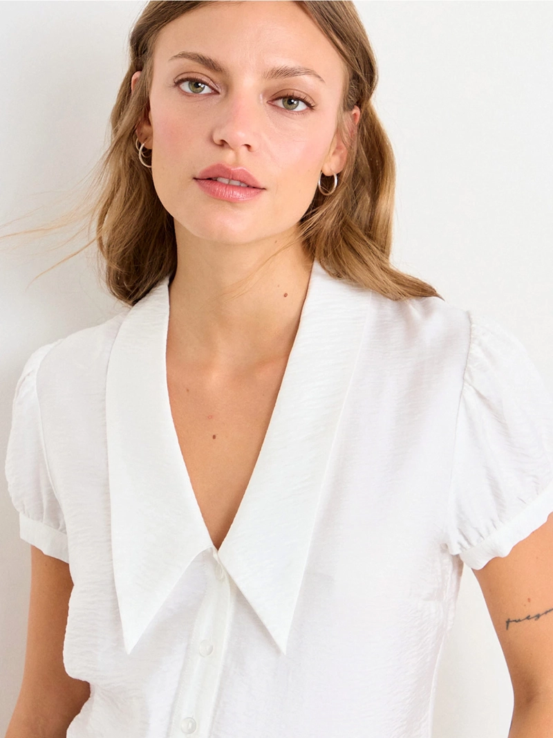 BLUSA MUJER IO ALGODÓN LISA - 5