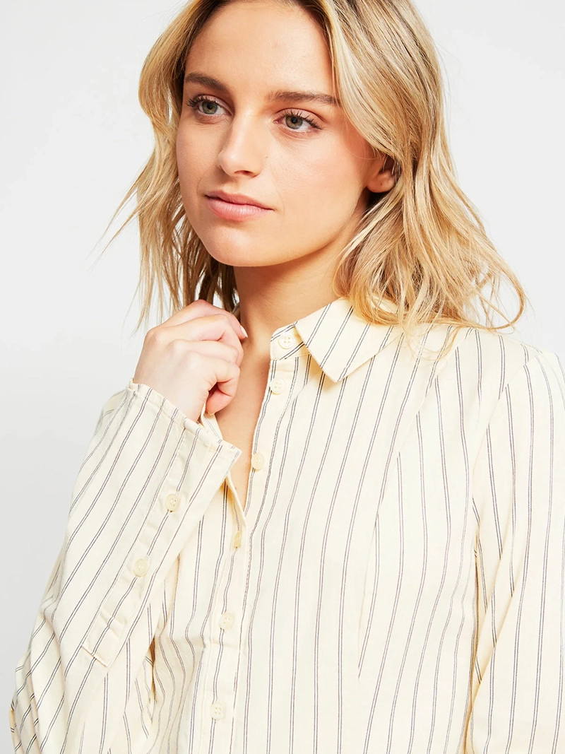 BLUSA MUJER INDEX ALGODÓN MANGA LARGA ENTALLADA - 4