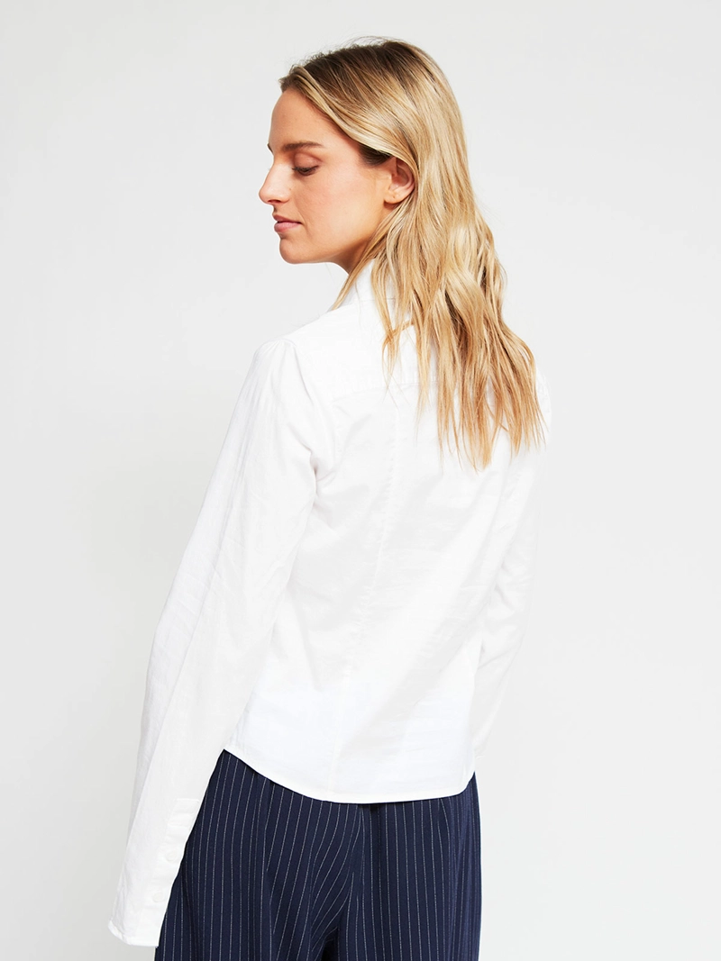 BLUSA MUJER INDEX ALGODÓN MANGA LARGA ENTALLADA - 3