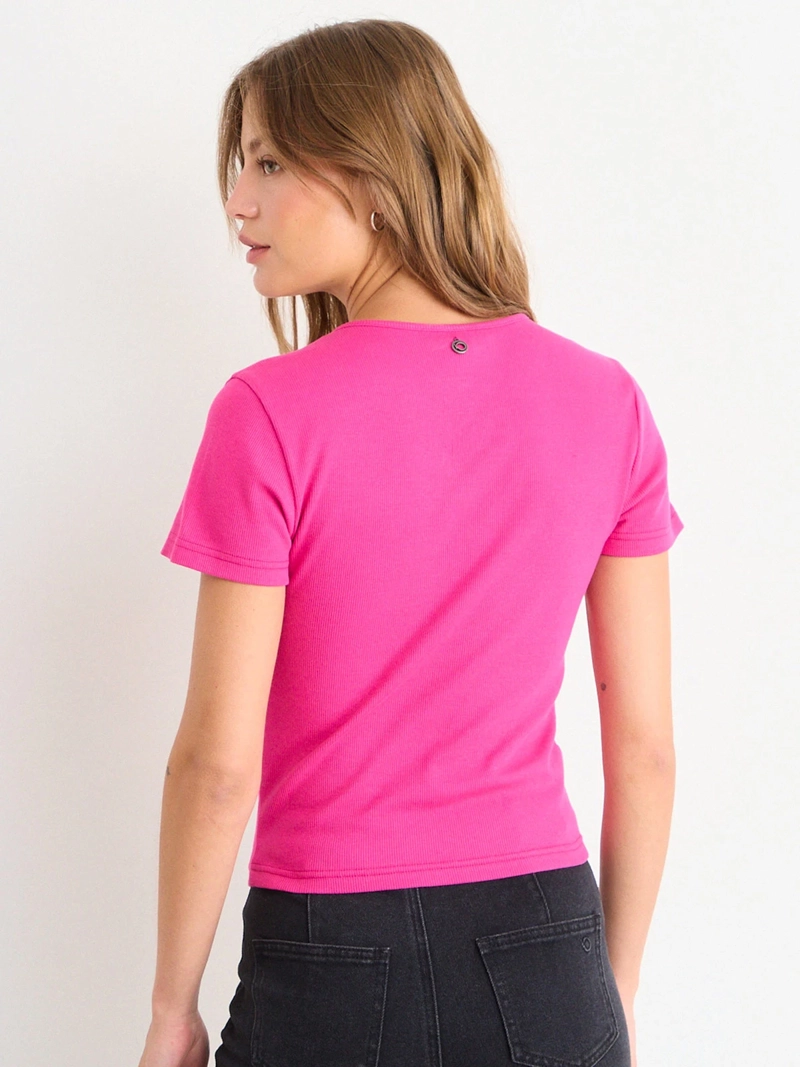 POLERA MUJER IO ALGODÓN RIB CROP - 4