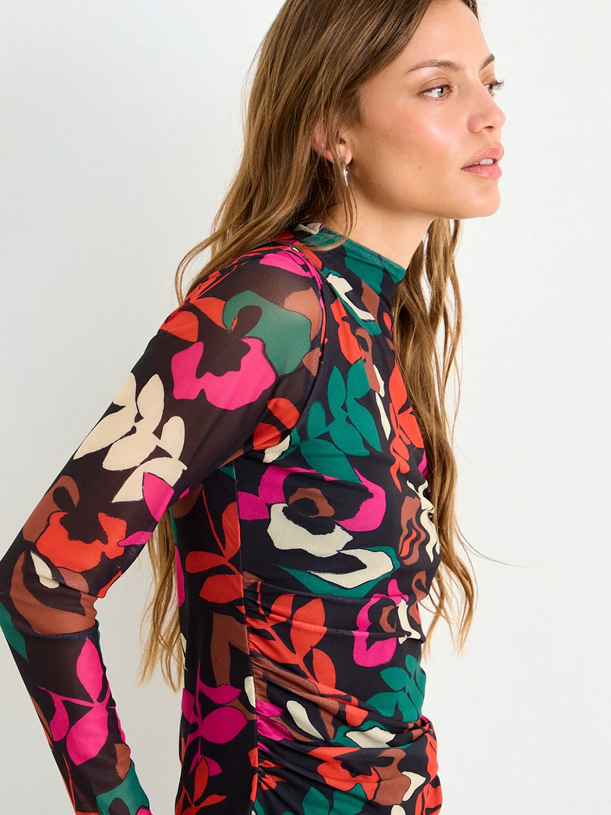 POLERA MUJER IO MANGA LARGA MALLA ESTAMPADO - 5