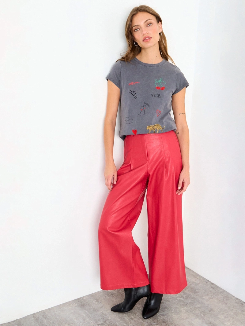POLERA MUJER IO ALGODÓN ESTAMPADA - 1