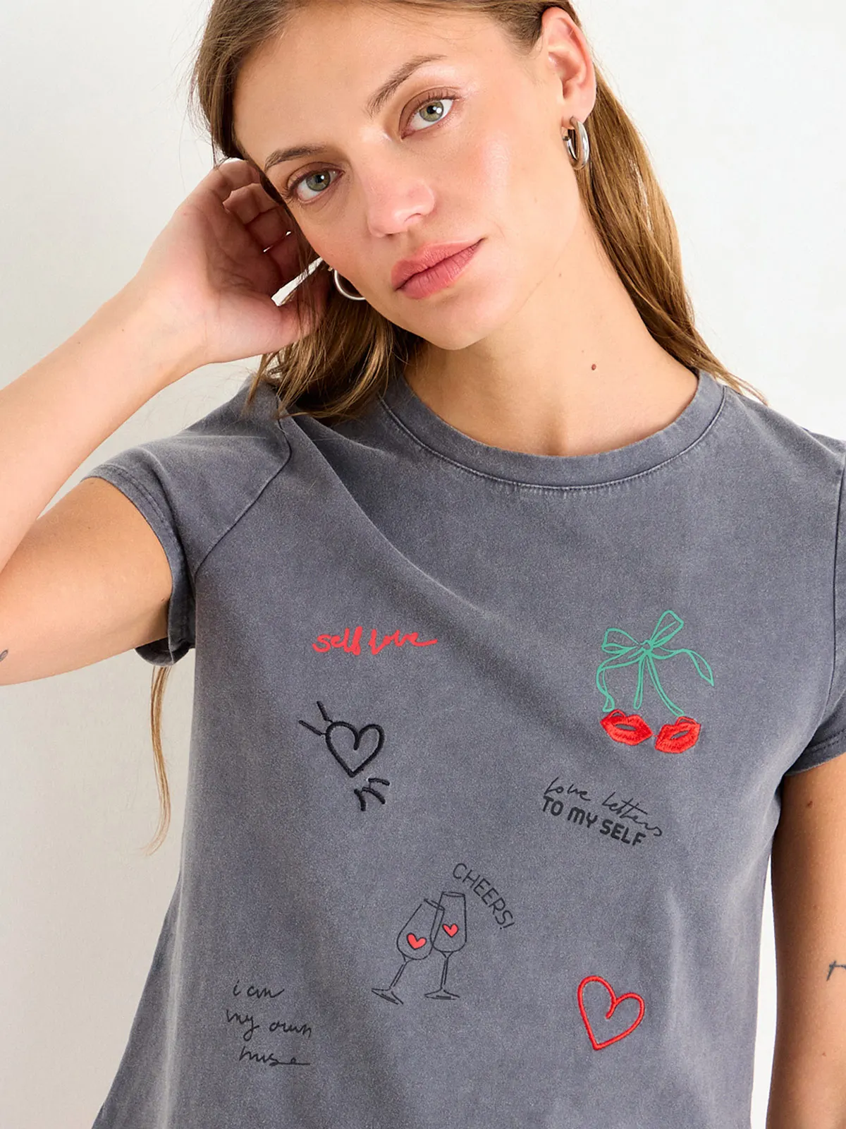 POLERA MUJER IO ALGODÓN ESTAMPADA - 5