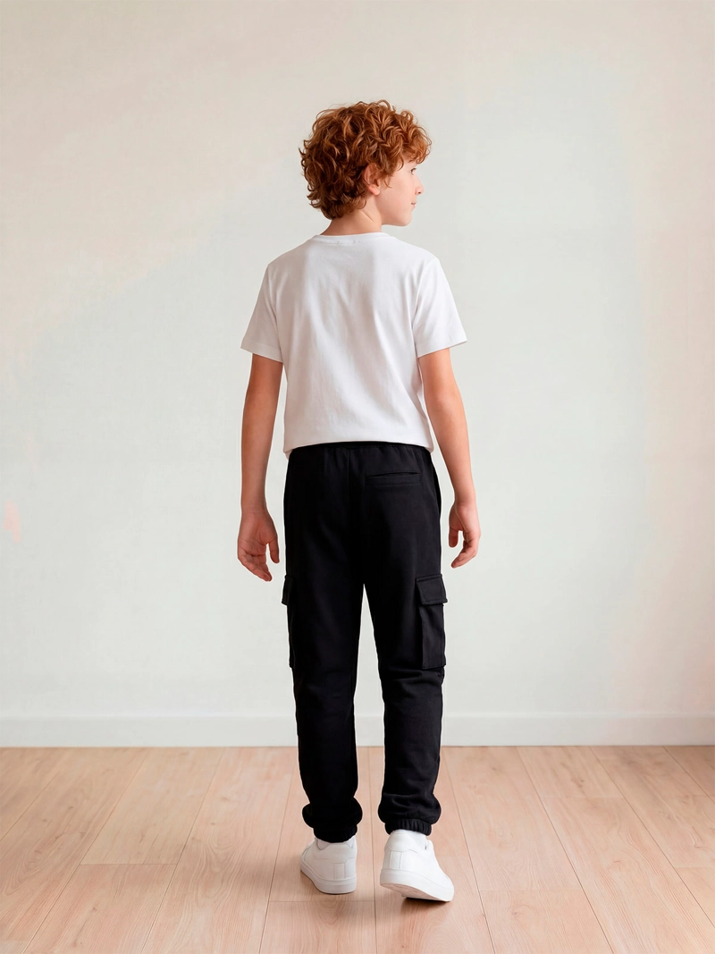 PANTALÓN DE BUZO NIÑO CLOUDBREAK ALGODÓN BOLSILLO CARGO - 2