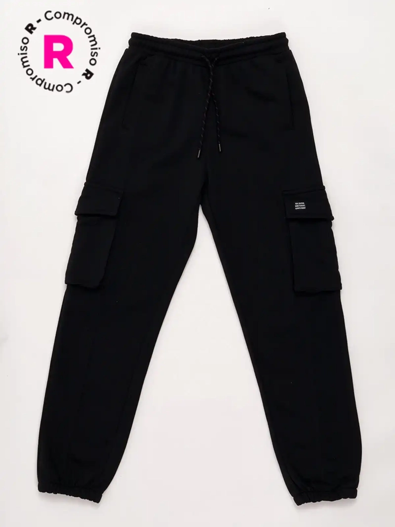 PANTALÓN DE BUZO NIÑO CLOUDBREAK ALGODÓN BOLSILLO CARGO - 3